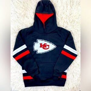 NWT! NFL Kansas City Chiefs Hoodie Sweatshirt | Black w/logo | Sz: S & L